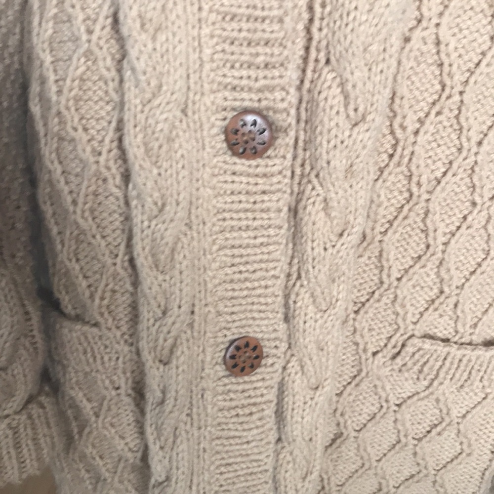Vintage cable gauge hand made cardigan - Picture 5 of 10